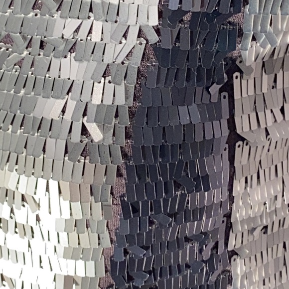 ARMANI EXCHANGE - grey tank w silver & grey sequins - S - Picture 12 of 16